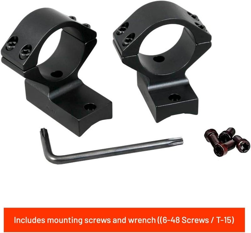 Talley BLR Scope Mounts (BAR/BPR) - Lightweight Alloy Optics Mounting Rings, Black - 1"/30mm, Low/Medium/High Options - Compatible with Browning B.L.R, B.A.R & B.P.R Rifles - Image 5